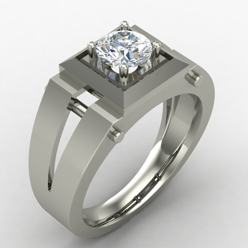 Solitaire Gents Wedding Ring Solitaire Gents Wedding Ring