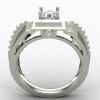 Silver Solitaire Wedding Ring