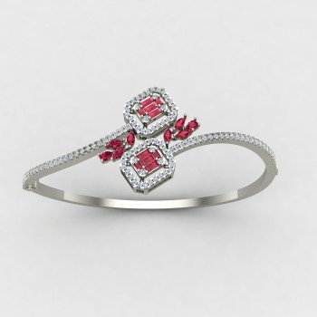 Stylish Oval Silver Bracelet