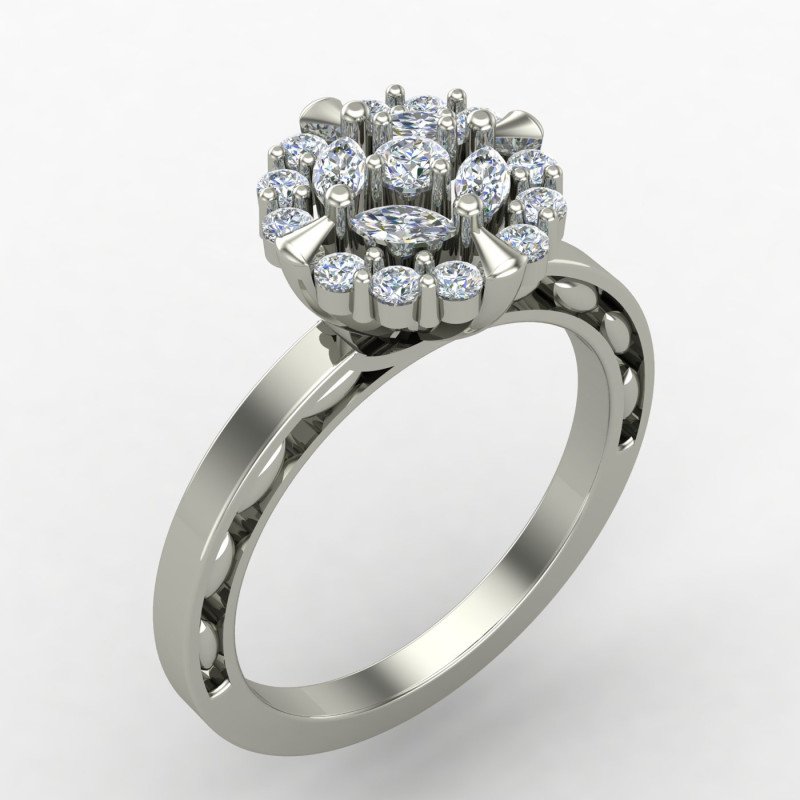 Cluster Flower Ring