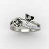 Silver Band Ring with Floral Etching Silver Band Ring with Floral Etching
