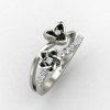Silver Band Ring with Floral Etching Silver Band Ring with Floral Etching