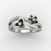 Silver Band Ring with Floral Etching Silver Band Ring with Floral Etching