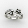 Silver Band Ring with Floral Etching Silver Band Ring with Floral Etching