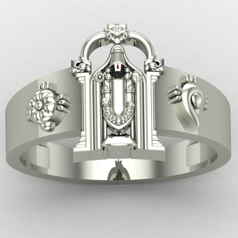 Silver Tirupati Balaji Ring