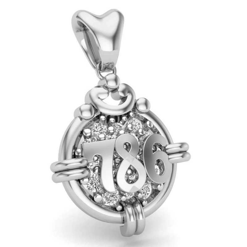 786 Silver Pendant