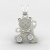 Teddy Kids Silver Pendant