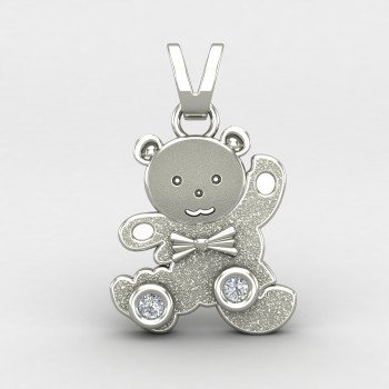 Teddy Kids Silver Pendant