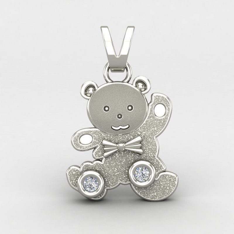 Teddy Kids Silver Pendant