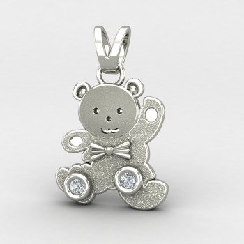 Teddy Kids Silver Pendant