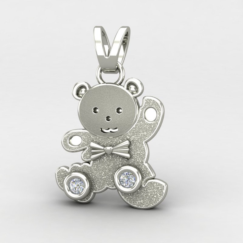 Teddy Kids Silver Pendant