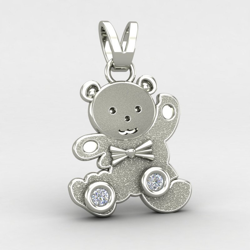 Teddy Kids Silver Pendant