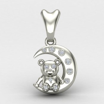 Kids Beer Silver Pendant