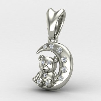 Kids Beer Silver Pendant