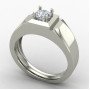 Silver Gents Solitaire Ring