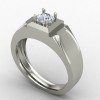 Silver Gents Solitaire Ring