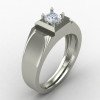 Silver Gents Solitaire Ring