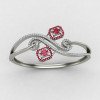 Ruby Wedding Oval Bracelet