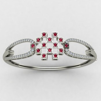 Artificial Diamond Oval Bracelet