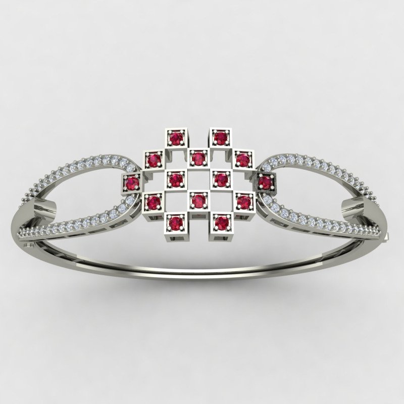 Artificial Diamond Oval Bracelet