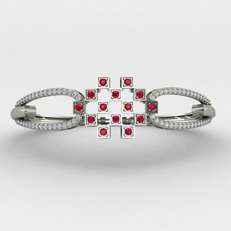 Artificial Diamond Oval Bracelet