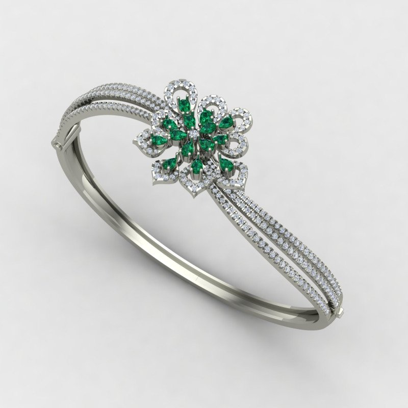 Emerald Wedding Bracelet