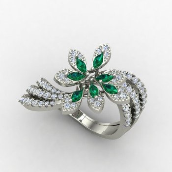 Emerald Marquise Cocktail Ring