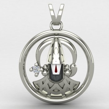 Tirupati Balaji Silver Pendant