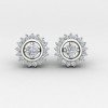 Prong Setting Traditional Silver Earrings