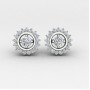 Prong Setting Traditional Silver Earrings