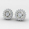 Prong Setting Traditional Silver Earrings