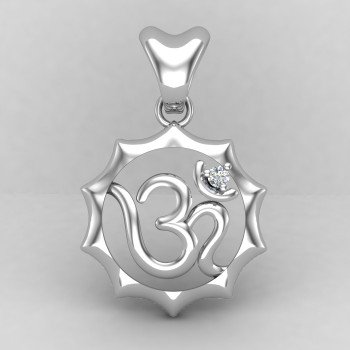 Silver Om Pendant