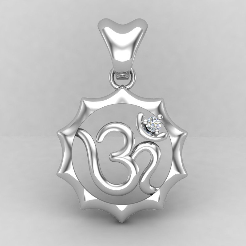 Silver Om Pendant