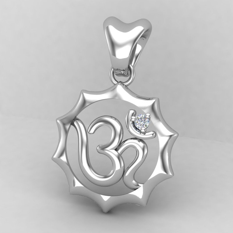 Silver Om Pendant