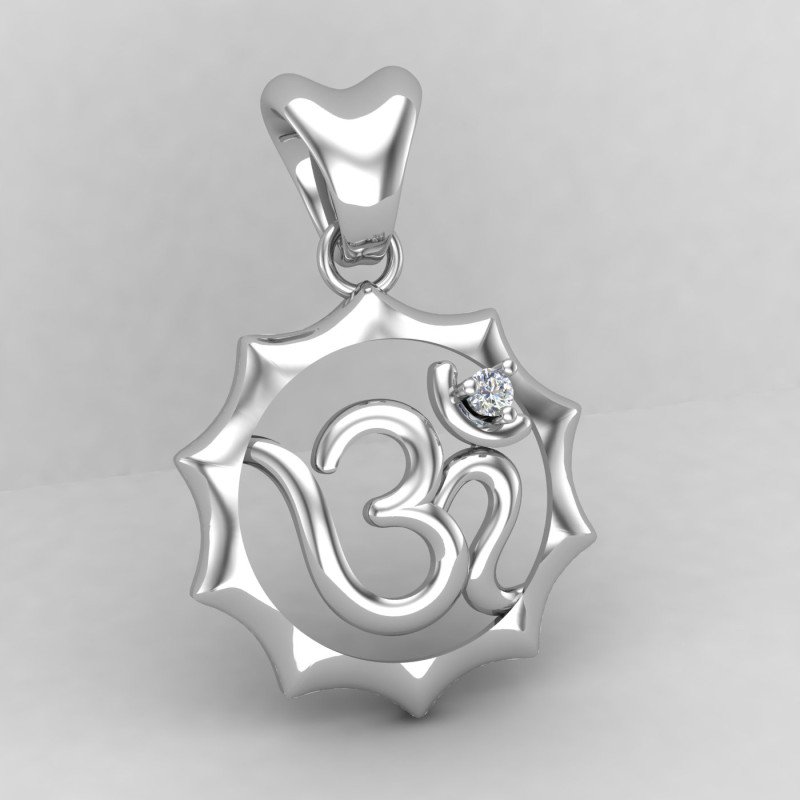 Silver Om Pendant