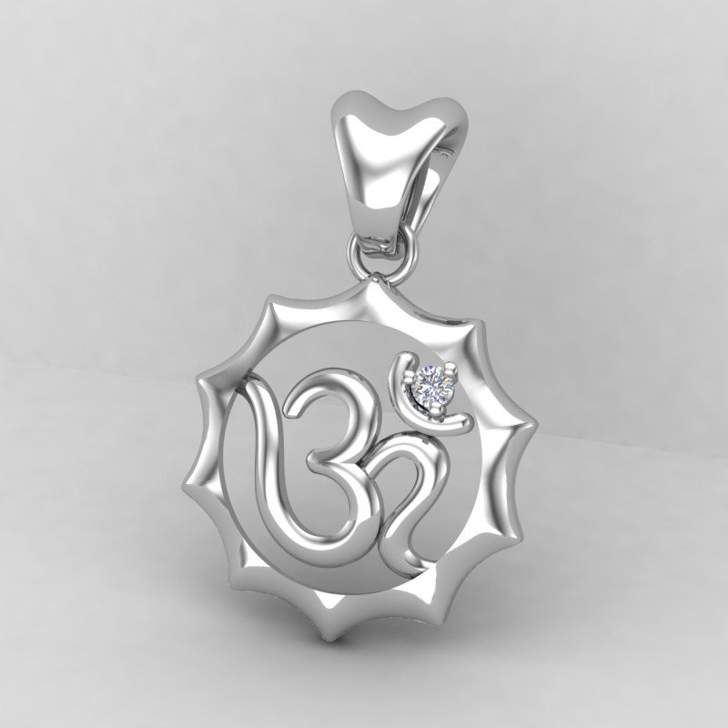 Silver Om Pendant