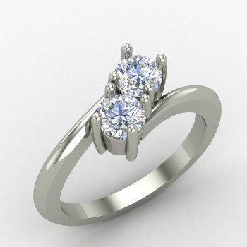 Two Diamond Cross Ring