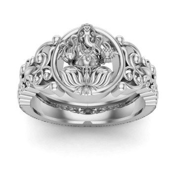 Ganpati Bappa Silver Ring