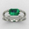 Emerald Silver Ring