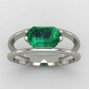 Emerald Silver Ring