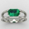 Emerald Silver Ring