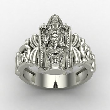 Tirupati Balaji Silver Ring