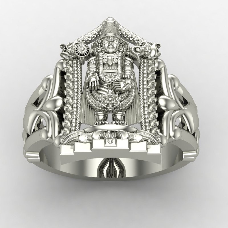 Lord Tirupati Balaji Silver Ring Lord Tirupati Balaji Silver Ring