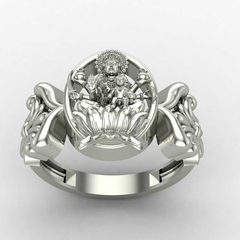 Santoshi Mata Silver Ring