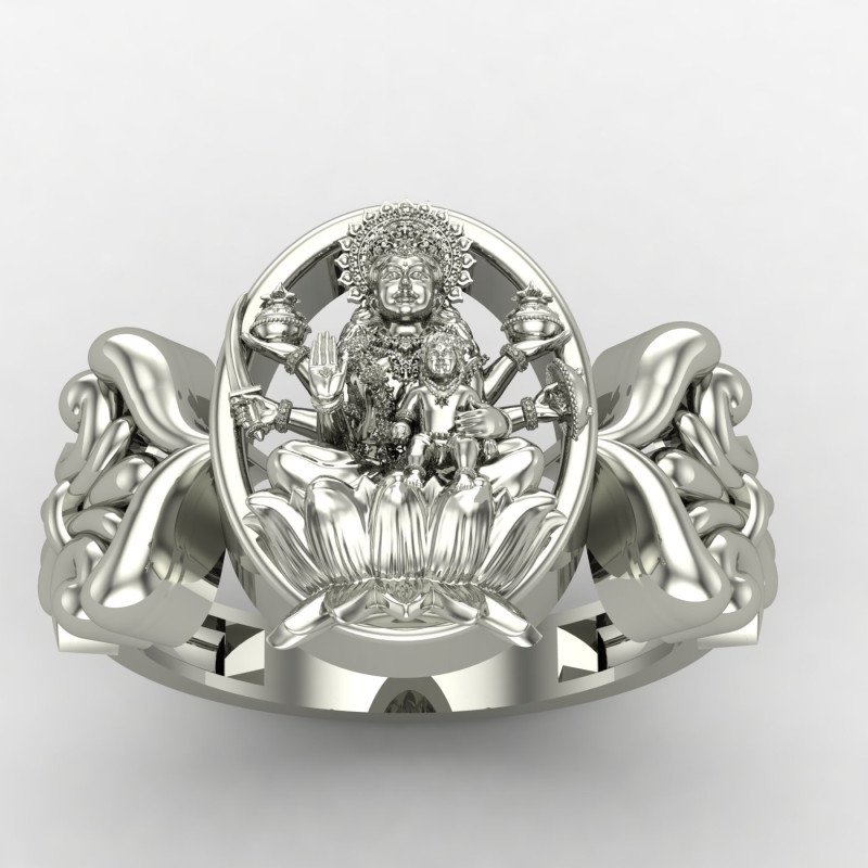 Santoshi Mata Silver Ring