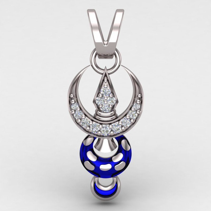 Khanda Locket Silver