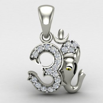 Om Ganesh Pendant Silver