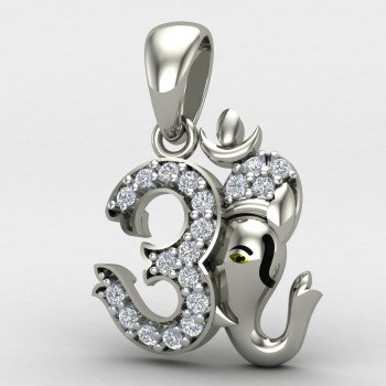 Om Ganesh Pendant Silver