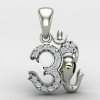 Om Ganesh Pendant Silver