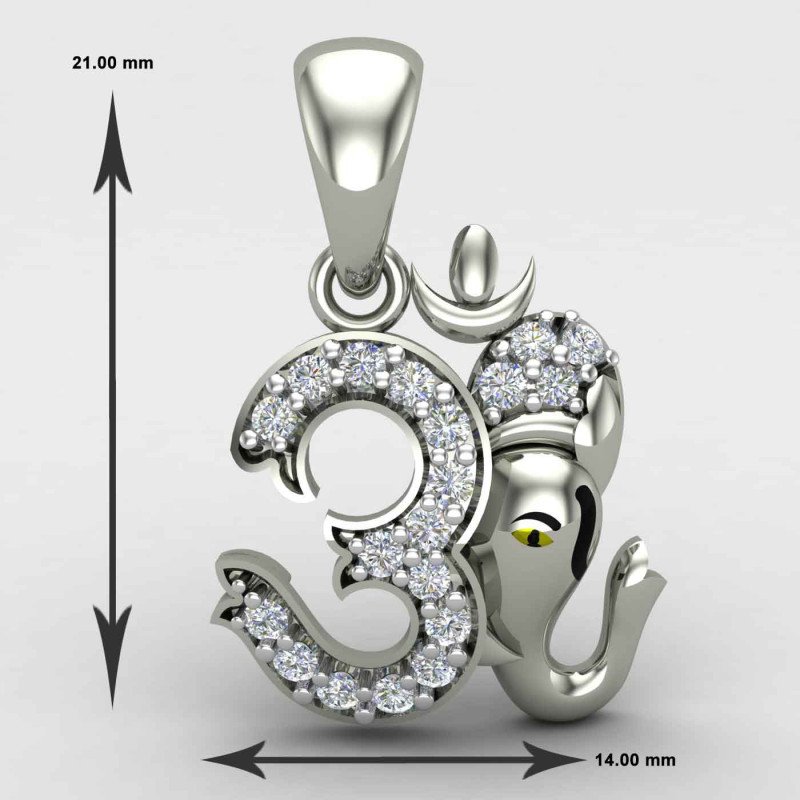 Om Ganesh Pendant Silver